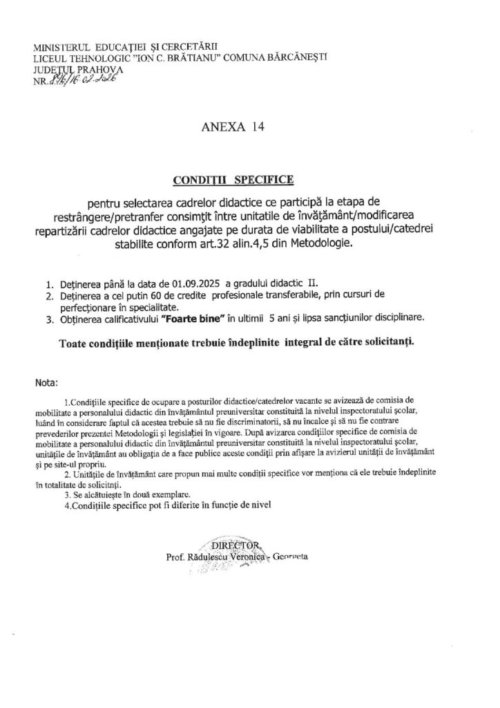 Conditii specifice an scolar 2026 2027 6 pdf